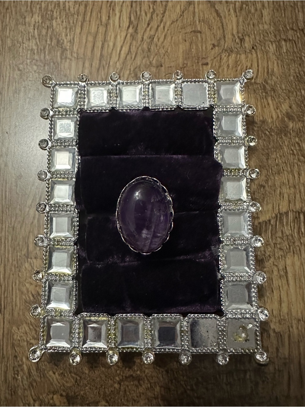 Amethyst ring with silver setting